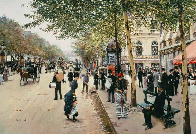 Parisian street scene od Jean Beraud