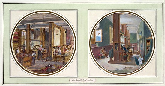 The Gobelins Workshop, 1840 (see also 176257) od Jean-Charles Develly