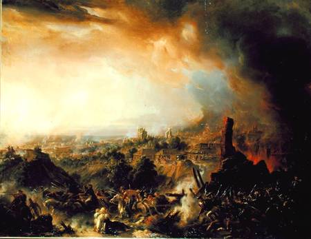 The Burning of Moscow in 1812 od Jean Charles Langlois