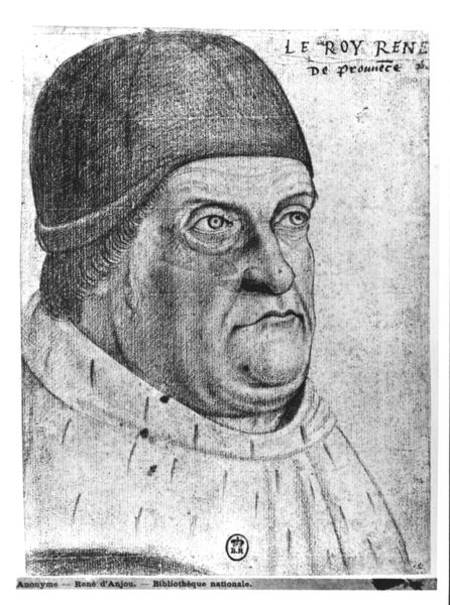 Portrait of Rene I (1409-80) Duke of Anjou od Jean de Court