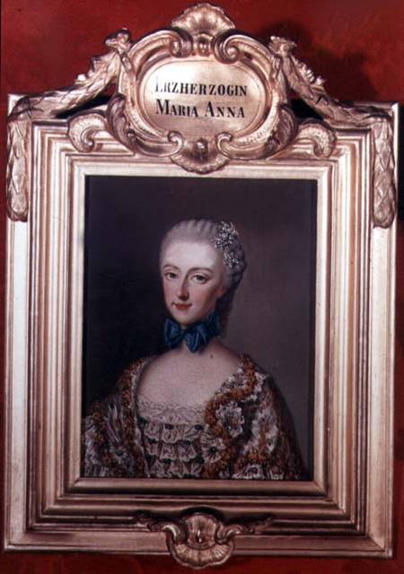 Archduchess Maria Anna 'Marianne' (1738-89) daughter of Emperor Francis I (1708-65) and Empress Mari od Jean-Étienne Liotard