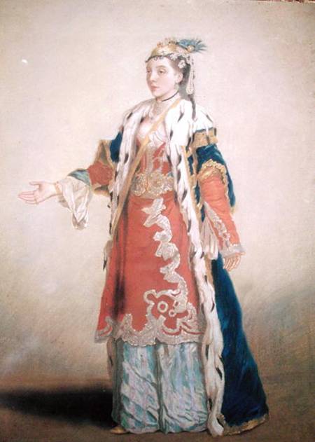 Frankish Woman from Pera, Constantinople od Jean-Étienne Liotard