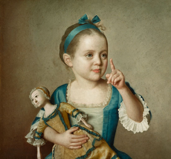 Girl with doll od Jean-Étienne Liotard