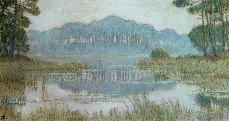 Landscape with Overgrown Pond od Jean Francis Auburtin