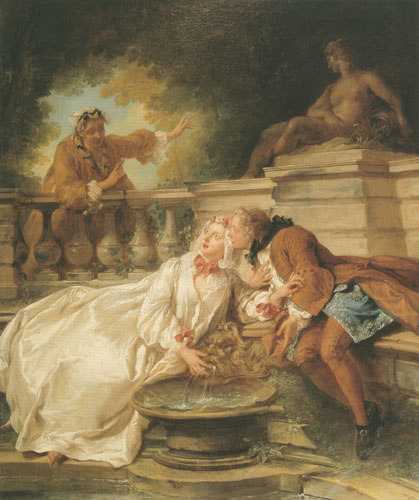 the rendezvous at the fountain or the warning od Jean François de Troy