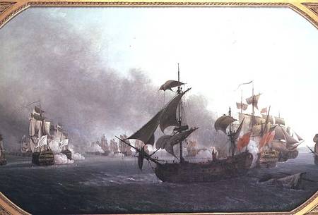 Naval Combat off the Isle of Grenada, 6th July 1779 od Jean-Francois Hue
