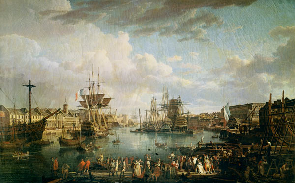 View of the Port at Brest od Jean-Francois Hue