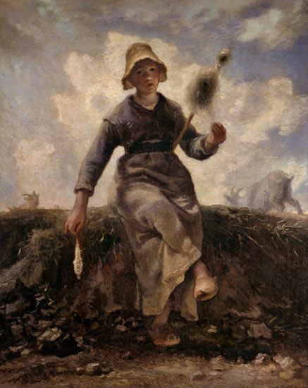 Spinning shepherdess (La fileuse) od Jean-François Millet