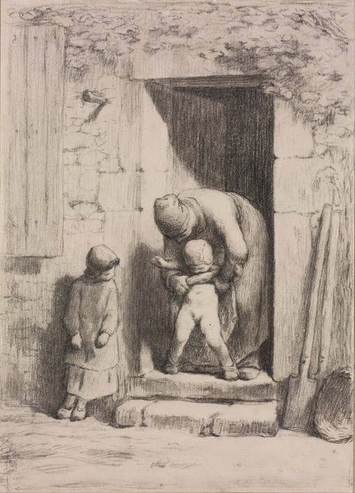 Maternal Solicitude od Jean-François Millet