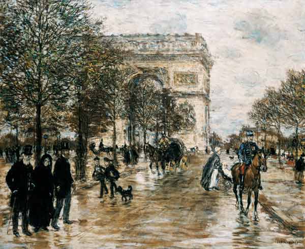 Les Champs Elysees, L'Arc de Triomphe od Jean François Raffaelli