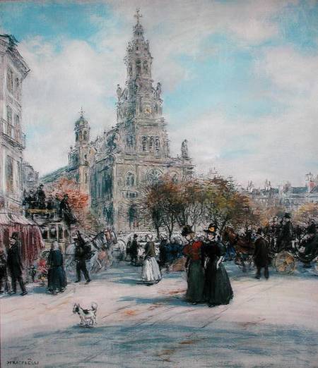 Paris, La Place de Trinite od Jean François Raffaelli