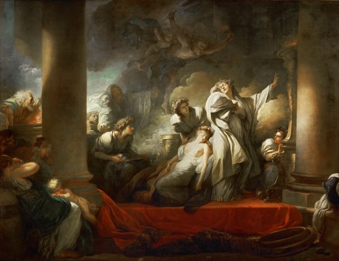 The High Priest Coresus Sacrificing Himself to Save Callirhoe od Jean Honoré Fragonard