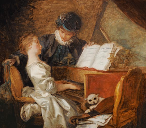 The piano lesson od Jean Honoré Fragonard