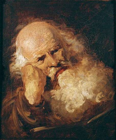 Head of an Old Man od Jean Honoré Fragonard