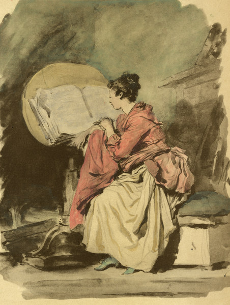 J.H.Fragonard, Lesendes Mädchen od Jean Honoré Fragonard