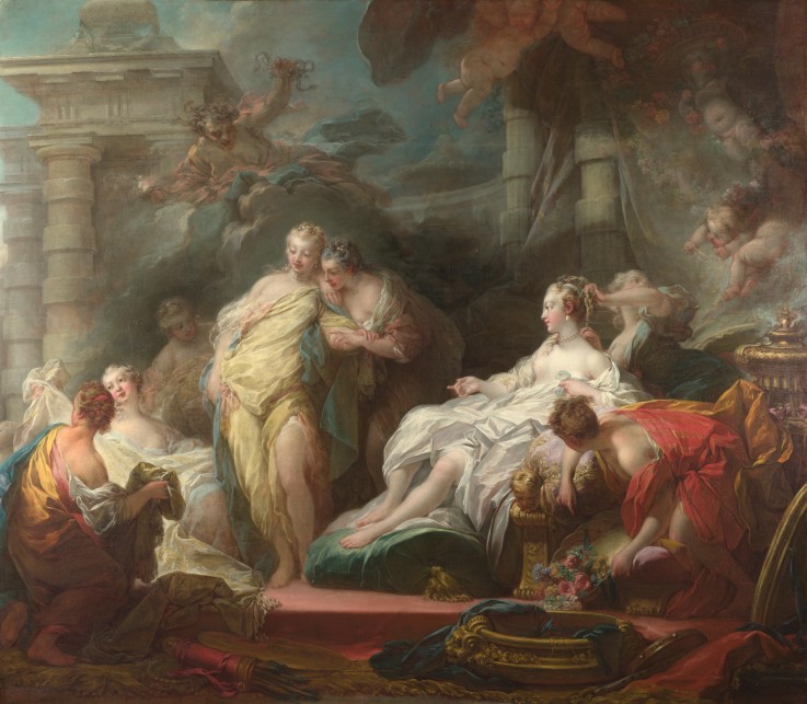 Psyche showing her Sisters her Gifts from Cupid od Jean Honoré Fragonard