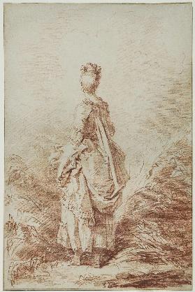 Young Woman Looking Back
