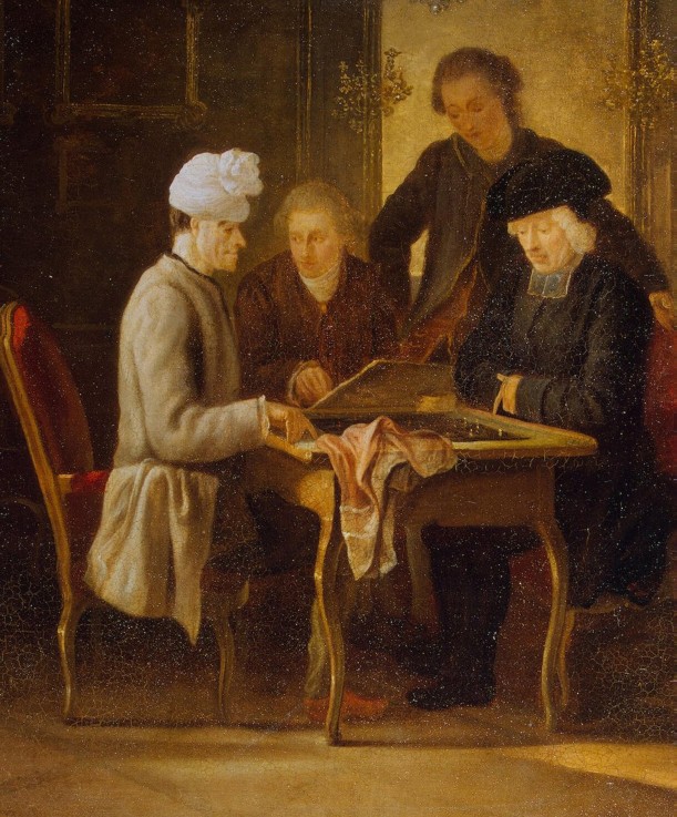 Voltaire at a Chess Table od Jean Huber