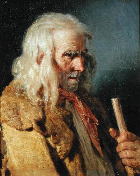 Portrait of a Breton Peasant od Jean-Jacques Francois Monanteuil