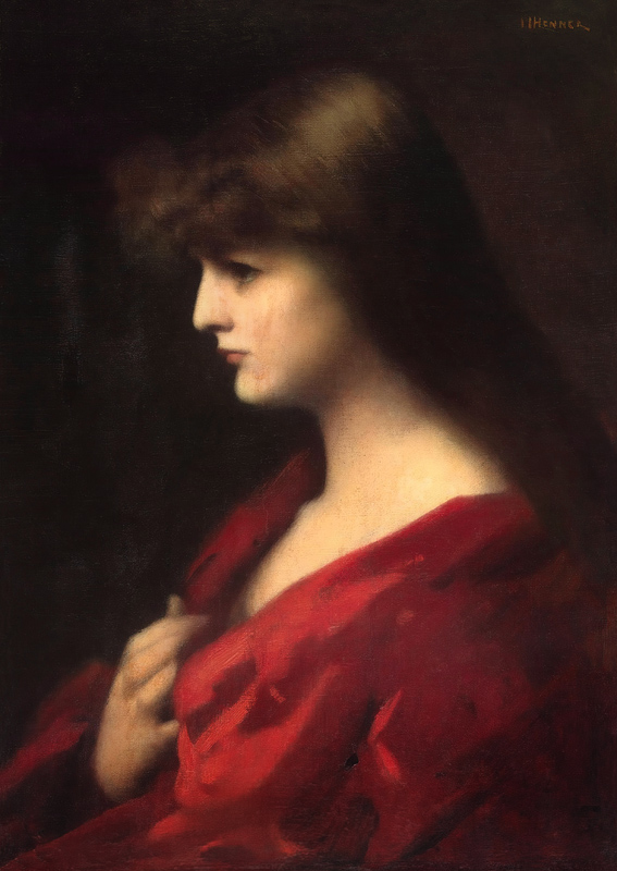 Study of a Woman in Red od Jean-Jacques Henner