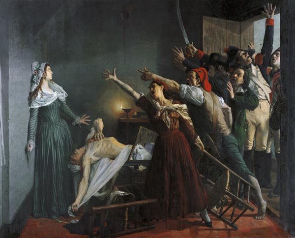 The Assassination of Marat, 1886 (oil on canvas) od Jean Joseph Weerts