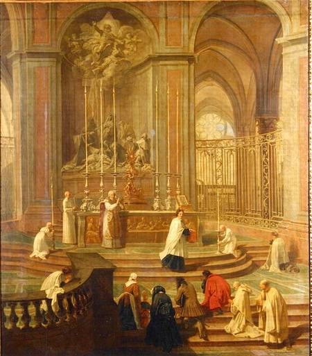 The Mass of Canon Antoine de La Porte or, The Altar of Notre Dame od Jean Jouvenet