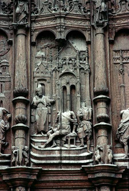 St. Peter healing the Lame Man, detail from the south transept portal od Jean le Pot