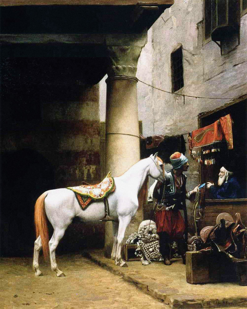 Ottoman Empire: An Arab Purchasing a Bridle od Jean-Léon Gérome