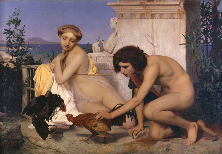 Young Greeks Attending a Cock Fight (The Cock Fight) od Jean-Léon Gérome