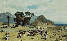 Camel caravan nearby the red sea. od Jean-Léon Gérome