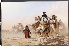 Napoleon mit seinen Gefolgsleuten in Ägypten.