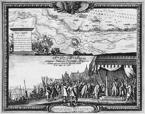 Defeat of the Polish army at Kola, August 1655, King of Sweden receives the Ambassador of Poland for od Jean Lepautre