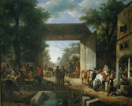 A Market at the Gates of an Inn od Jean Louis De Marne
