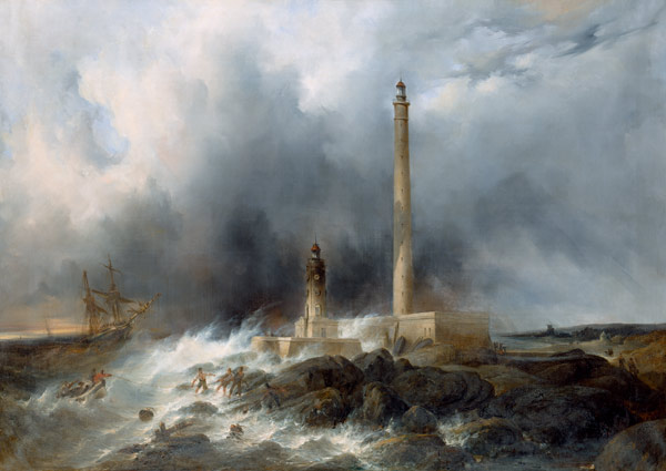 View of the Lighthouse at Gatteville od Jean Louis Petit