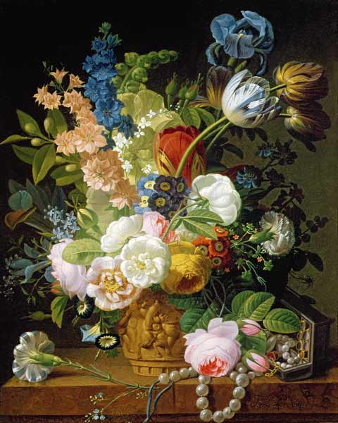 Still Life with Flowers od Jean Louis Prevost