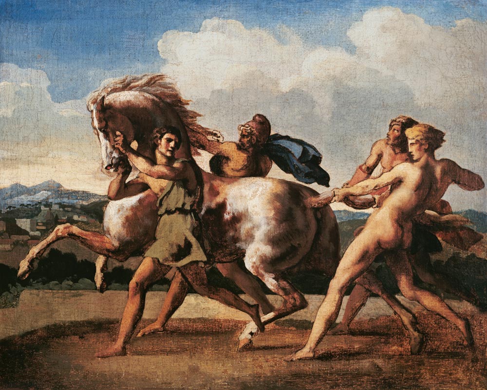 Horse, stopped by a slave od Jean Louis Théodore Géricault