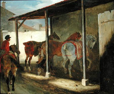 The Barn of Marachel-Ferrant od Jean Louis Théodore Géricault