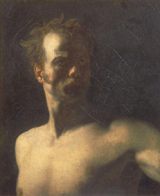 Halbakt eines Mannes od Jean Louis Théodore Géricault