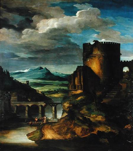 Italian Landscape or, Landscape with a Tomb od Jean Louis Théodore Géricault