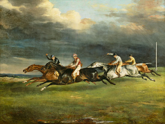 The derby in Epsom od Jean Louis Théodore Géricault