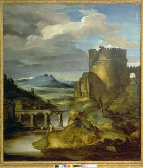 Landscape with a Roman monument (the morning)