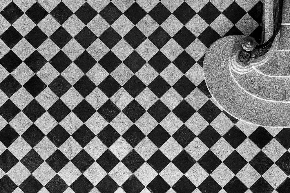 Chessboard staircase od Jean-Louis VIRETTI