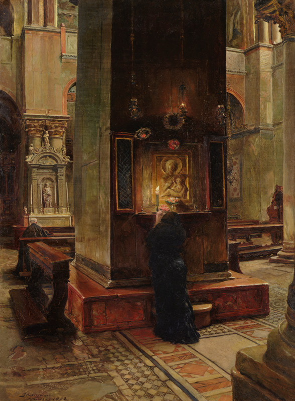 The Madonna del Bacio at San Marco, Venice od Jean-Louis Ernest Meissonier
