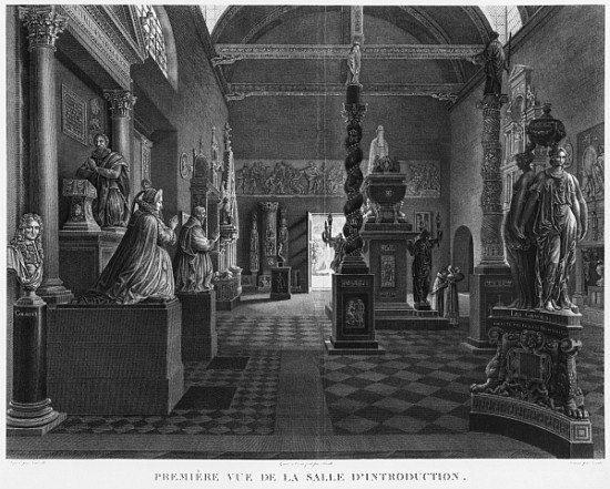 First view of the introductory room, Musee des Monuments Francais, Paris, illustration from ''Vues p od Jean Lubin Vauzelle