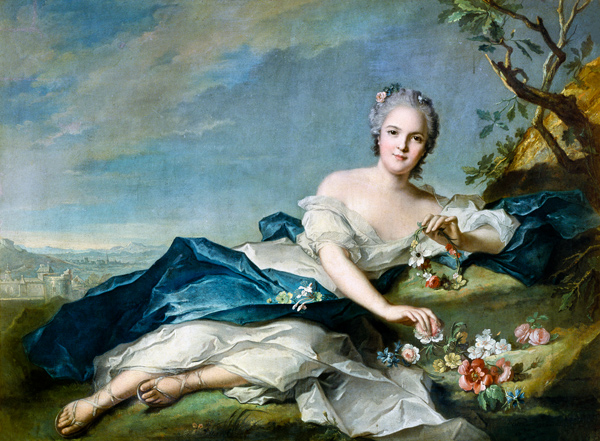 Henrietta Maria of France (1606-69) as Flora od Jean Marc Nattier