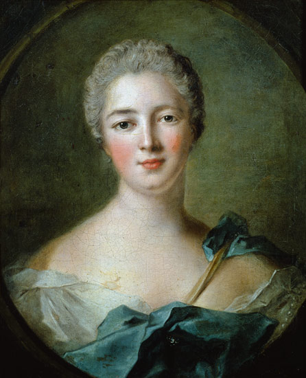 Madame de Pompadour (1721-64) od Jean Marc Nattier