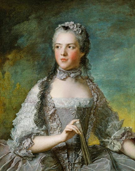 Portrait of Adelaide de France (1732-1800) with a Fan od Jean Marc Nattier