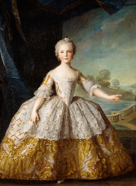 Infanta Isabelle de Bourbon-Parme (1741-63) od Jean Marc Nattier