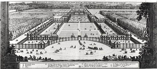 General Perspective View of the Chateau and Gardens of Richelieu od Jean Marot