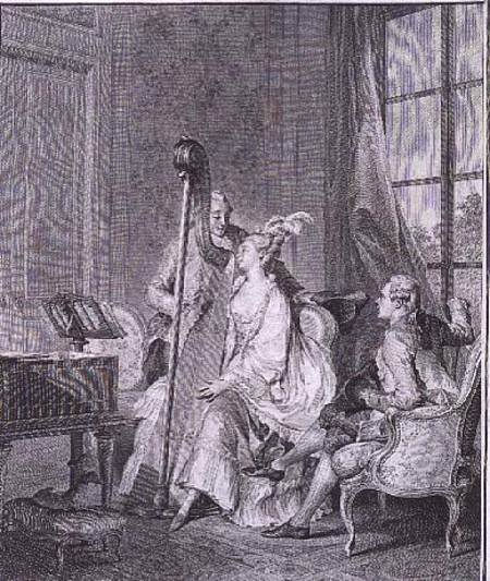 The Common Chord engraved by I.S. Helman (1743-1809) od Jean Michel the Younger Moreau